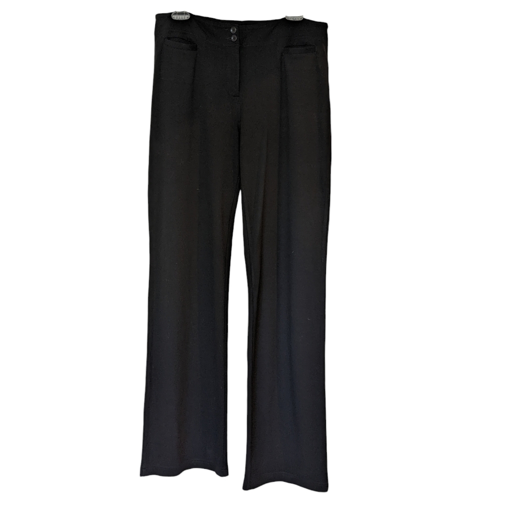 Eileen Fisher Dress pants size Women's medium Tall black button Zipper Relaxed